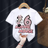 Summer Minnie Mouse Children T-shirt Kawaii Number 1-12 Disney T Shirts-TB00936-Veeddydropshipping